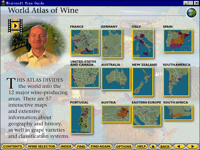 Microsoft Wine Guide Region Map (1995)